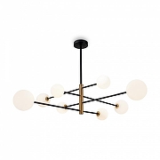 Люстра на штанге Freya Sphirity FR5376CL-08B цвет плафона/подвески Белый, цвет арматуры Черный-1