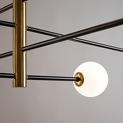 Люстра на штанге Freya Sphirity FR5376CL-08B цвет плафона/подвески Белый, цвет арматуры Черный-5