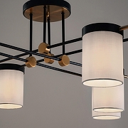 Люстра Freya Bogy FR5377CL-08B цвет плафона/подвески Бежевый, цвет арматуры Черный-6