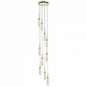 Люстра Freya Borgy FR5379PL-10G цвет плафона/подвески Оранжевый, цвет арматуры Золото