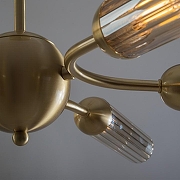 Люстра на штанге Freya Borgy FR5379CL-06G цвет плафона/подвески Оранжевый, цвет арматуры Золото-4