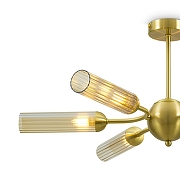 Люстра на штанге Freya Borgy FR5379CL-06G цвет плафона/подвески Оранжевый, цвет арматуры Золото-7