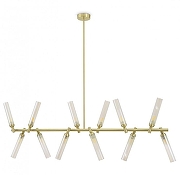 Люстра на штанге Freya Borgy FR5379PL-12G цвет плафона/подвески Оранжевый, цвет арматуры Золото