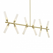 Люстра на штанге Freya Borgy FR5379PL-12G цвет плафона/подвески Оранжевый, цвет арматуры Золото-2