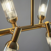 Люстра на штанге Freya Borgy FR5379PL-12G цвет плафона/подвески Оранжевый, цвет арматуры Золото-3