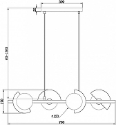 Люстра Freya Sepia FR5391PL-04CFL цвет черный-2
