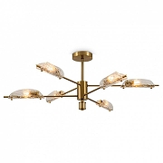 Люстра на штанге Freya Baret FR5420CL-06BS цвет плафона/подвески Прозрачный, цвет арматуры Латунь-1