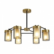 Люстра на штанге Freya Lora FR5432PL-06BBS цвет плафона/подвески Серый, цвет арматуры Латунь, Черный-2