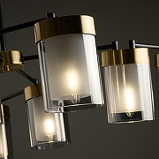 Люстра на штанге Freya Lora FR5432PL-08BBS цвет латунь, черный-2