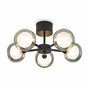 Люстра на штанге Freya Shimmer FR5435PL-05B цвет плафона/подвески Светло-серый, цвет арматуры Черный-2