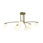 Люстра на штанге Freya Hanger FR5443CL-06BS цвет латунь-1