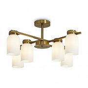 Люстра на штанге Freya Kamelia FR5446PL-06BS цвет плафона/подвески Белый, цвет арматуры Латунь-1