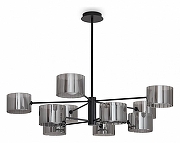 Люстра на штанге Freya Flight FR5544CL-10B цвет плафона/подвески Светло-серый, цвет арматуры Черный