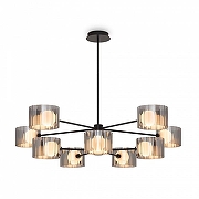 Люстра на штанге Freya Flight FR5544CL-10B цвет плафона/подвески Светло-серый, цвет арматуры Черный-1