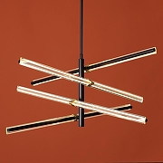 Люстра на штанге Freya Brilliance FR5557PL-L22B цвет плафона/подвески Прозрачный, цвет арматуры Черный-2