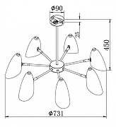 Люстра на штанге Freya Aida FR5852-CL-07-W цвет плафона/подвески Белый, цвет арматуры Белый-12