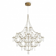 Люстра Freya Amela FR6138PL-L44BS цвет плафона/подвески Прозрачный, цвет арматуры Латунь-1