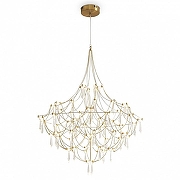 Люстра Freya Amela FR6138PL-L44BS цвет плафона/подвески Прозрачный, цвет арматуры Латунь-2