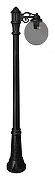 Фонарный столб Fumagalli Globe 250 G25.156.S10.AZF1R цвет плафона/подвески Дымчатый, цвет арматуры Черный