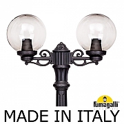 Фонарный столб Fumagalli Globe 250 G25.156.S20.AXF1R цвет плафона/подвески Прозрачный, цвет арматуры Черный-1