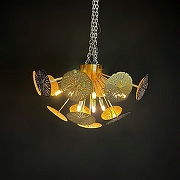 Люстра Imperiumloft Inca INCA-C01 цвет плафона/подвески Латунь, Прозрачный, цвет арматуры Латунь-1