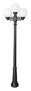 Фонарный столб Fumagalli Globe 250 G25.157.S21.AYF1R цвет плафона/подвески Белый, цвет арматуры Черный