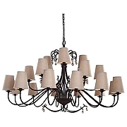 Люстра L'Arte Luce Chalet L17800.03 цвет плафона/подвески Бежевый, Прозрачный, цвет арматуры Коричневый-1