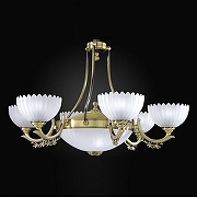Люстра Reccagni Angelo 3036 L 3035/6+2 цвет плафона/подвески Белый, цвет арматуры Бронза-1