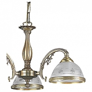 Люстра Reccagni Angelo 3830 L 3830/3 цвет плафона/подвески Прозрачный, цвет арматуры Бронза-1