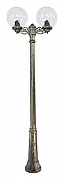 Фонарный столб Fumagalli Globe 300 G30.157.S20.BXF1R цвет плафона/подвески Прозрачный, цвет арматуры Бронза