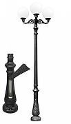 Фонарный столб Fumagalli Globe 300 G30.202.M30.AYF1R цвет плафона/подвески Опал, цвет арматуры Черный