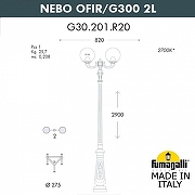 Фонарный столб Fumagalli Globe 300 G30.202.R20.AZF1R цвет плафона/подвески Дымчатый, цвет арматуры Черный-6
