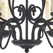 Люстра Arti Lampadari Gardena Gardena E 1.1.6 B цвет плафона/подвески Желтый, цвет арматуры Черный-3