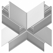 Соединитель X-образный для треков накладных Ambrella Light GL GL3375 цвет арматуры Белый