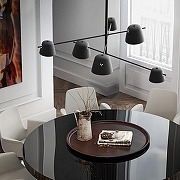 Люстра на штанге Imperiumloft GODA GODA01 цвет плафона/подвески Черный, цвет арматуры Черный-2