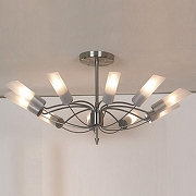 Люстра на штанге Lussole Lano GRLSA-2813-10 цвет плафона/подвески Белый, цвет арматуры Никель-1