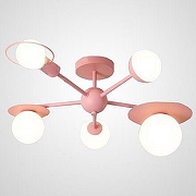 Люстра на штанге Imperiumloft HENDY hendy01 цвет плафона/подвески Белый, цвет арматуры Розовый