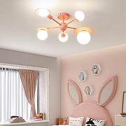 Люстра на штанге Imperiumloft HENDY hendy01 цвет плафона/подвески Белый, цвет арматуры Розовый-3