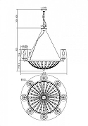 Люстра Maytoni Pantheon H021PL-08CH цвет плафона/подвески Белый, цвет арматуры Хром-5