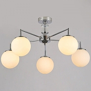 Люстра на штанге ILLUMICO IL0064 IL0064-5C-79 CR цвет плафона/подвески Белый, цвет арматуры Хром-1