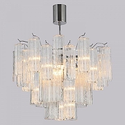 Люстра на штанге ILLUMICO IL0179-8C-39 CR CL цвет плафона/подвески Прозрачный, цвет арматуры Хром-1