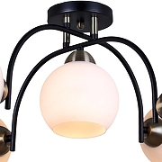 Люстра ILLUMICO IL0250-5CSQ-79 BK AB цвет плафона/подвески Белый, цвет арматуры Бронза, Черный-3
