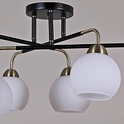 Люстра ILLUMICO IL0252-6CSQ-79 BK AB цвет плафона/подвески Белый, цвет арматуры Бронза, Черный-2