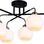 Люстра ILLUMICO IL0252-6CSQ-79 BK AB цвет плафона/подвески Белый, цвет арматуры Бронза, Черный-3