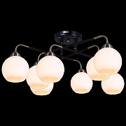 Люстра ILLUMICO IL0252-8CSQ-79 BK AB цвет плафона/подвески Белый, цвет арматуры Бронза, Черный-1