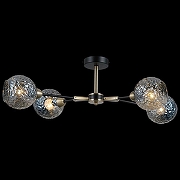 Люстра на штанге ILLUMICO IL0253-4CSQ-79 BK AB цвет плафона/подвески Коричневый, цвет арматуры Бронза, Черный-1