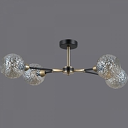 Люстра на штанге ILLUMICO IL0253-4CSQ-79 BK AB цвет плафона/подвески Коричневый, цвет арматуры Бронза, Черный-2