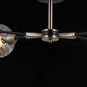 Люстра на штанге ILLUMICO IL0253-4CSQ-79 BK AB цвет плафона/подвески Коричневый, цвет арматуры Бронза, Черный-5