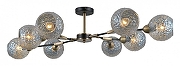 Люстра на штанге ILLUMICO IL0253-8CSQ-79 BK AB цвет плафона/подвески Коричневый, цвет арматуры Бронза, Черный
