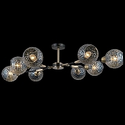 Люстра на штанге ILLUMICO IL0253-8CSQ-79 BK AB цвет плафона/подвески Коричневый, цвет арматуры Бронза, Черный-1